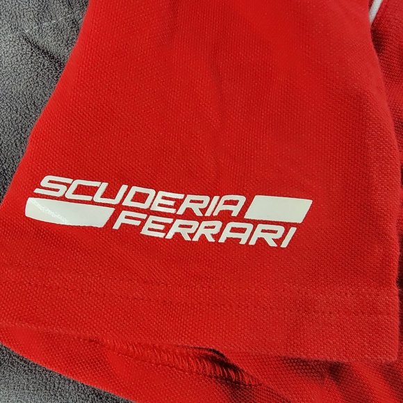 Puma Ferrari Shirt Mens XL Red Polo Scuderia Embroidered F1 Racing Short Sleeve - Picture 3 of 12